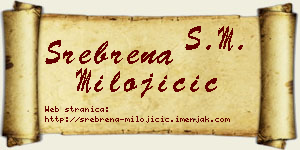 Srebrena Milojičić vizit kartica
